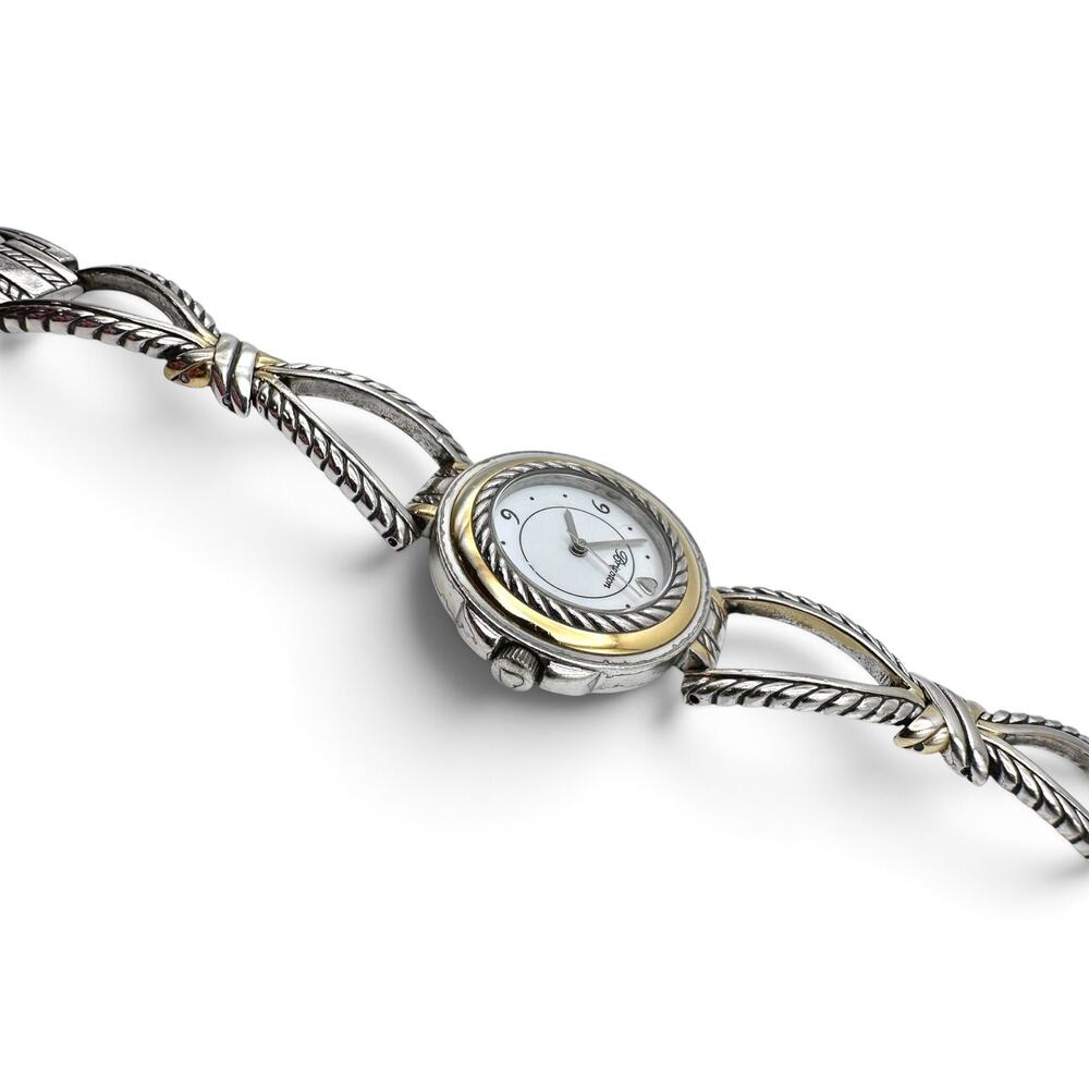 Brighton Balboa Two Tone Silver Gold Rope Bracelet Watch